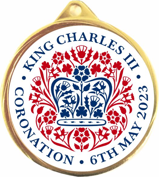 test Budget Flat 53mm Coronation Medal Flat Logo